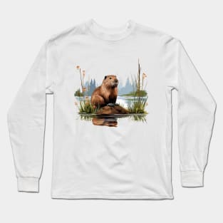 I Love Beaver Long Sleeve T-Shirt